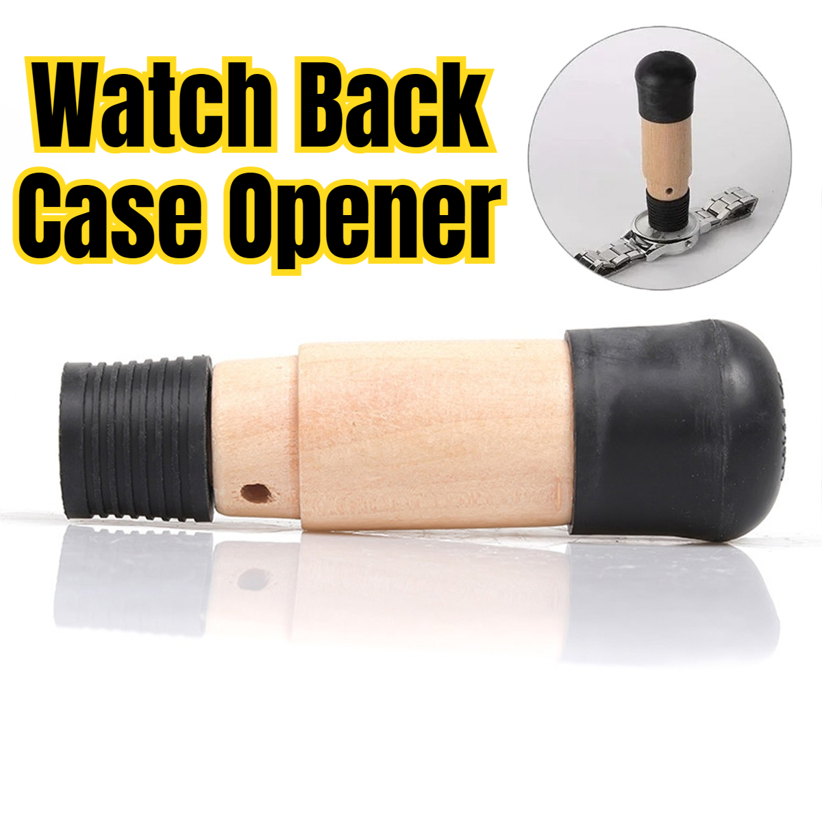Case Back Opener - เครื่องมือถอดฝาหลังนาฬิกา ทำจากไม้ ใช้สำหรับเปิดฝาหลังนาฬิกา เหมาะสำหรับช่างซ่อมนาฬิกา ใช้งานได้ในบ้าน ใช้เปิดฝาครอบ