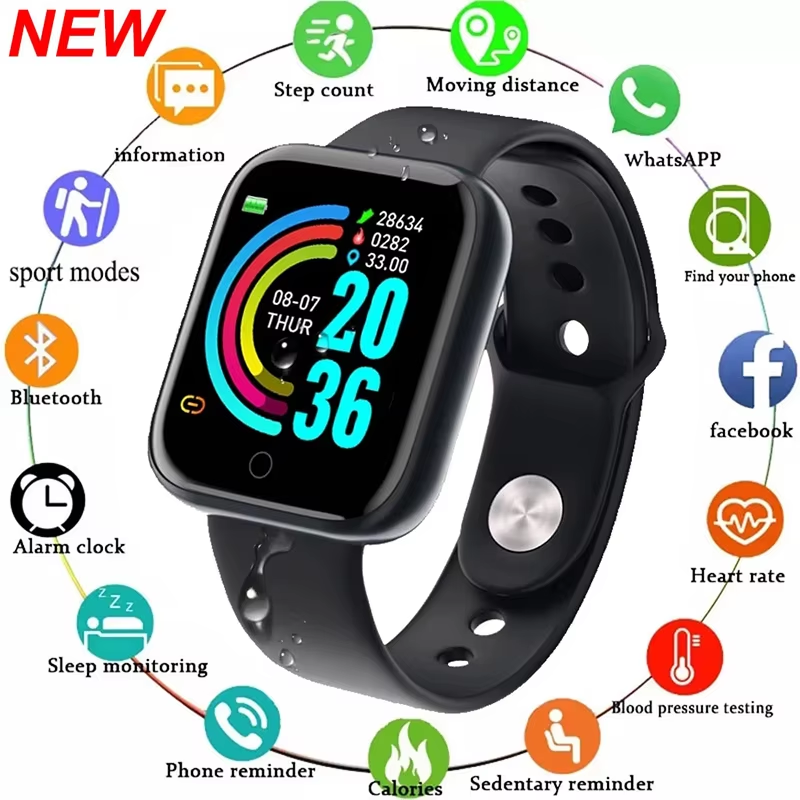 Smartwatch Watches Birthday Gift For Men - สมาร์ทวอทช์ผู้ชายผู้หญิงนาฬิกาข้อมือสมาร์ทวอทช์ข้อความฟิตเนส โมโนเตอร์สร้อยข้อมือของขวัญวันเกิดนาฬิกาอิเล็กทรอนิกส์สำหรับแอนดรอยด์ ไอโอเอส ﻿