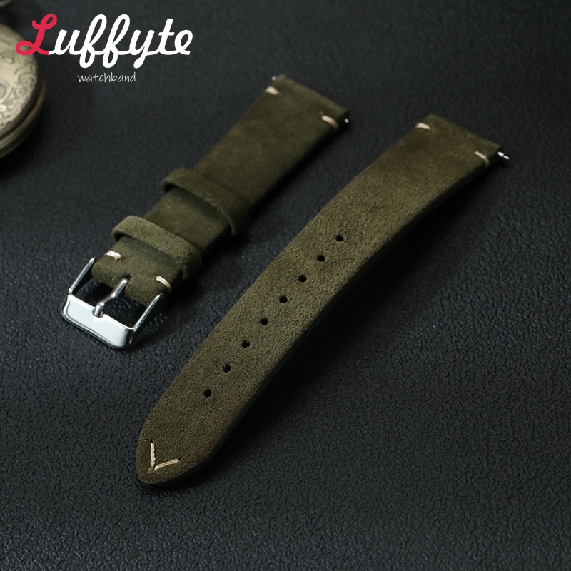 Smartwatch Vintage Watches For Women - สายนาฬิกาหนังกลับวินเทจ ขนาด 18 มม. 20 มม.