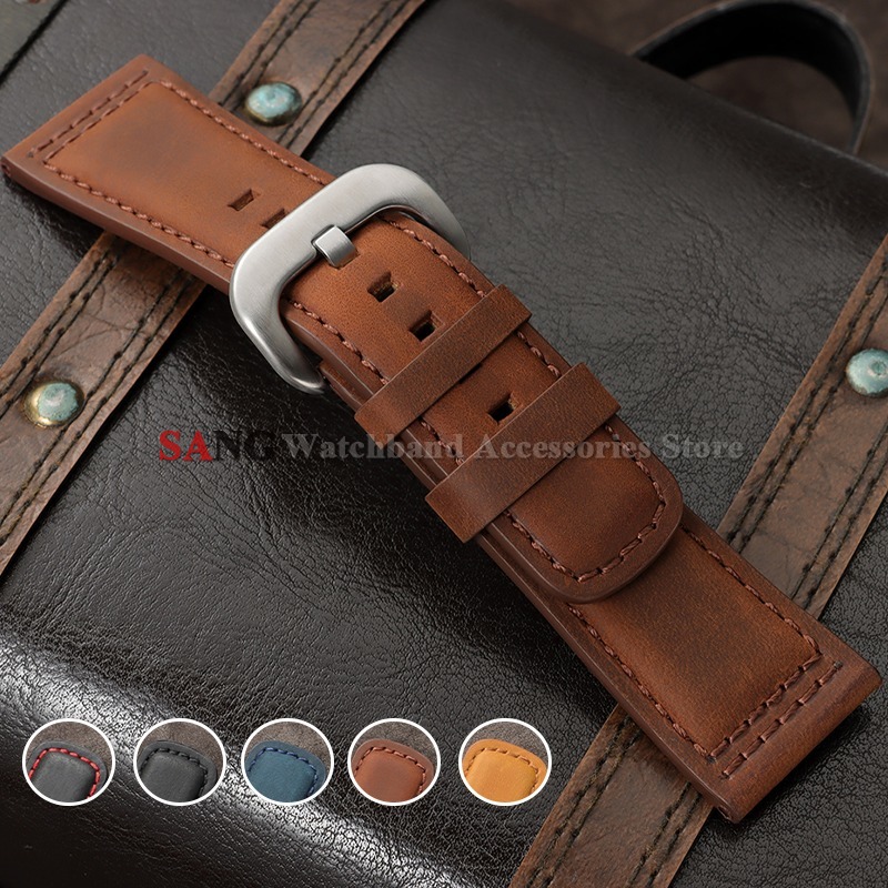 Smartwatch Vintage Watches For Women - สายนาฬิกาหนังวินเทจขนาด 28 มม. สายนาฬิกาหนังลูกวัว สายรัดสมาร์ทวอทช์ สำหรับ