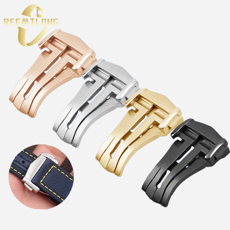 Watches Omega - สายนาฬิกาสแตนเลสแบบพับได้ ขนาด 18 20 มม. สีเงิน
