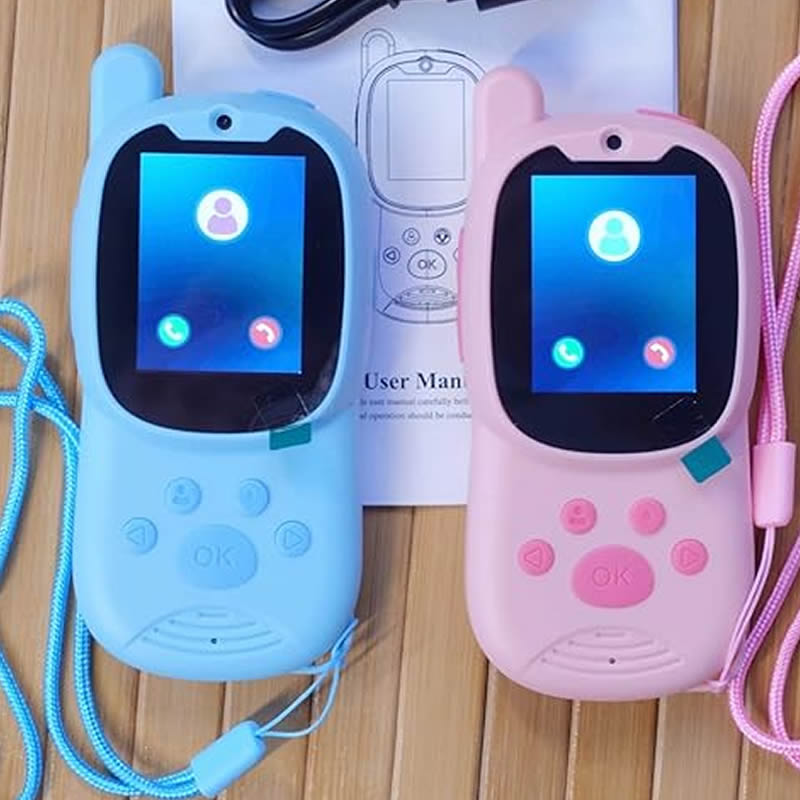 Smartwatch Watches For Kid Boy Waterproof - วอล์คกี้ทอล์คกี้น่ารัก 2 ชิ้น ชาร์จได้ สำหรับเด็ก หน้าจอวิดีโอความละเอียดสูง