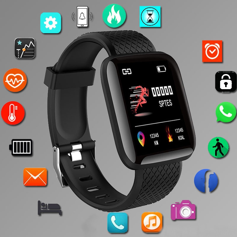 Smartwatch Watches Birthday Gift For Men - สมาร์ทวอทช์ผู้ชายผู้หญิงนาฬิกาข้อมือสมาร์ทวอทช์ข้อความฟิตเนส โมโนเตอร์สร้อยข้อมือของขวัญวันเกิดนาฬิกาอิเล็กทรอนิกส์สำหรับแอนดรอยด์ ไอโอเอส