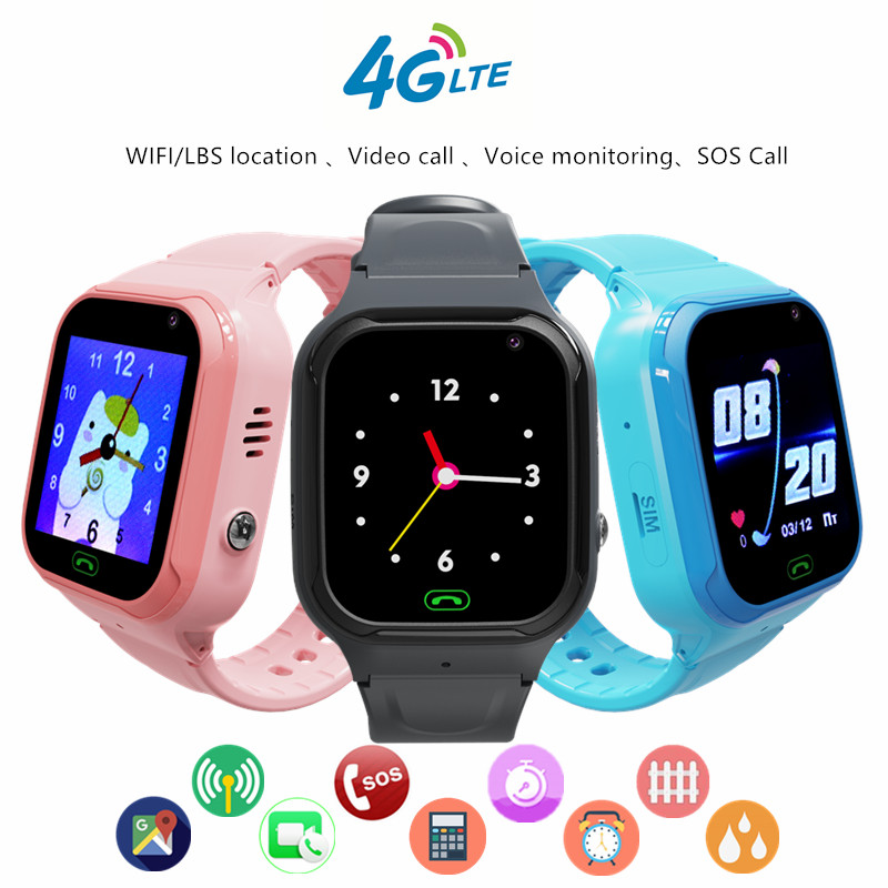 Smartwatch Digital Watches For Kid Boy With Alarm - 4G เด็กโทรศัพท์สมาร์ทนาฬิกา Video Call WIFI LBS