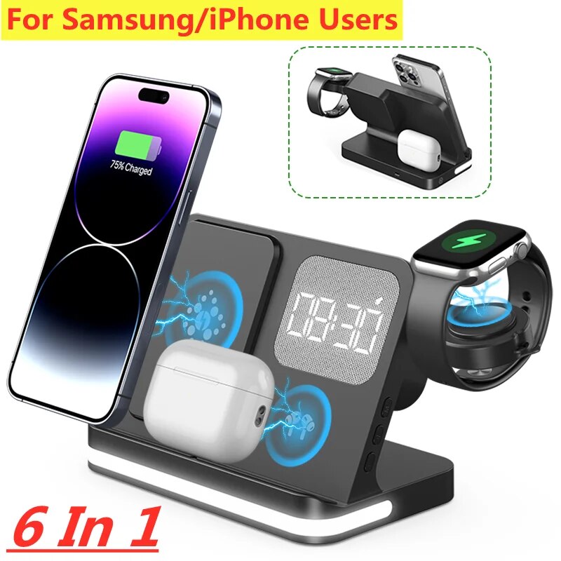 Smartwatch Watches For Iphone - Wireless ChargerสําหรับiPhone 15 14 Samsung S23