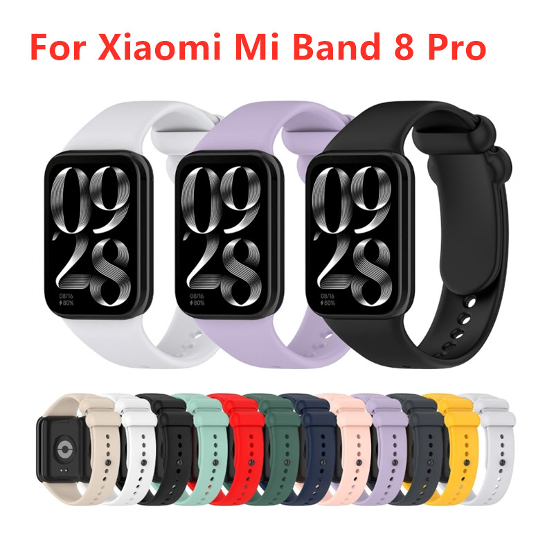 Watch Smartwatch Android - สายซิลิโคนสำหรับ Xiaomi Mi band 8 Pro