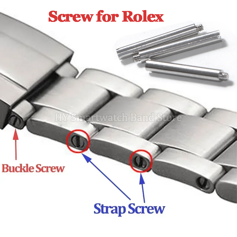 Rolex Watch Daytona - สกรูสายสแตนเลสสำหรับโรเล็กซ์ สำหรับโอสเตอร์ สำหรับเดย์โทนา สำหรับซับมารีน สกรูแกน แกนสกรู