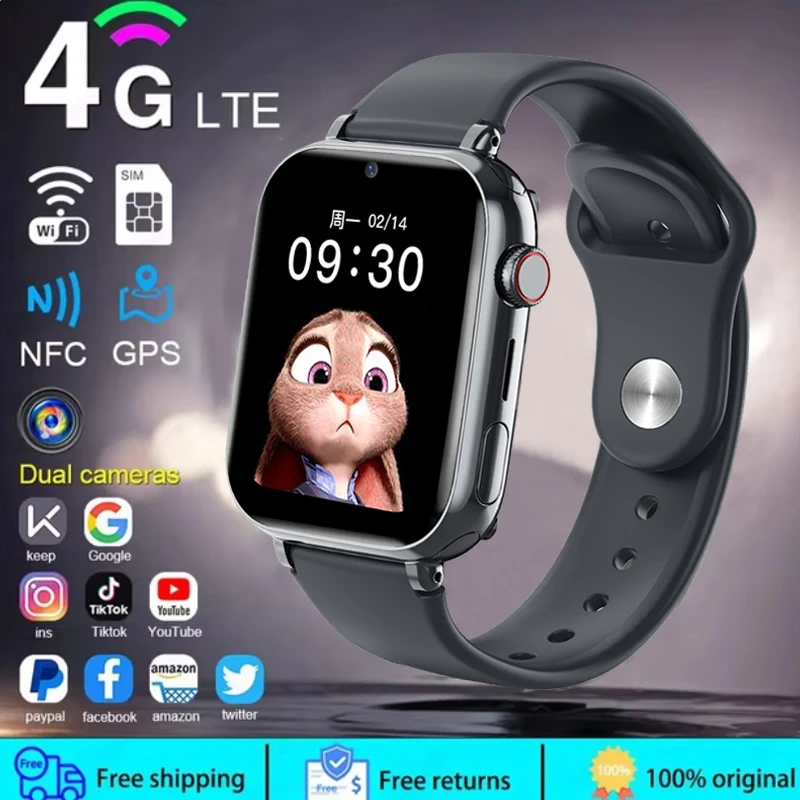 Smartwatch Watches For Kid Boy Waterproof - 2025 สมาร์ทนาฬิกาเด็กตําแหน่ง LBS SOS โทรศัพท์ซิมการ์ดกล้องนาฬิกาปลุกเด็กนาฬิกาอิเล็กทรอนิกส์ของขวัญเด็กผู้หญิง