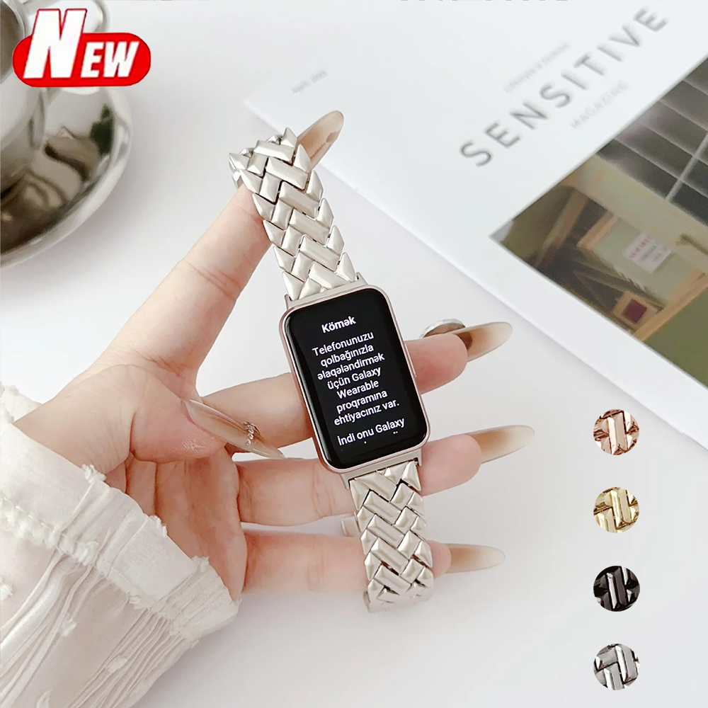 Smartwatch Samsung Watches For Men - สายรัดข้อมือโลหะแบบใหม่สำหรับ Samsung Galaxy Fit 3 สายนาฬิกาข้อมือสำหรับผู้หญิงผู้ชาย
