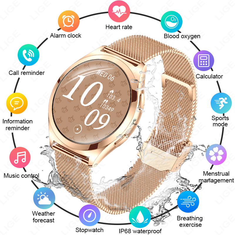Smartwatch Luxury Watches For Women - LIGE สมาร์ทวอทช์สุดหรูสำหรับผู้หญิง 1.27