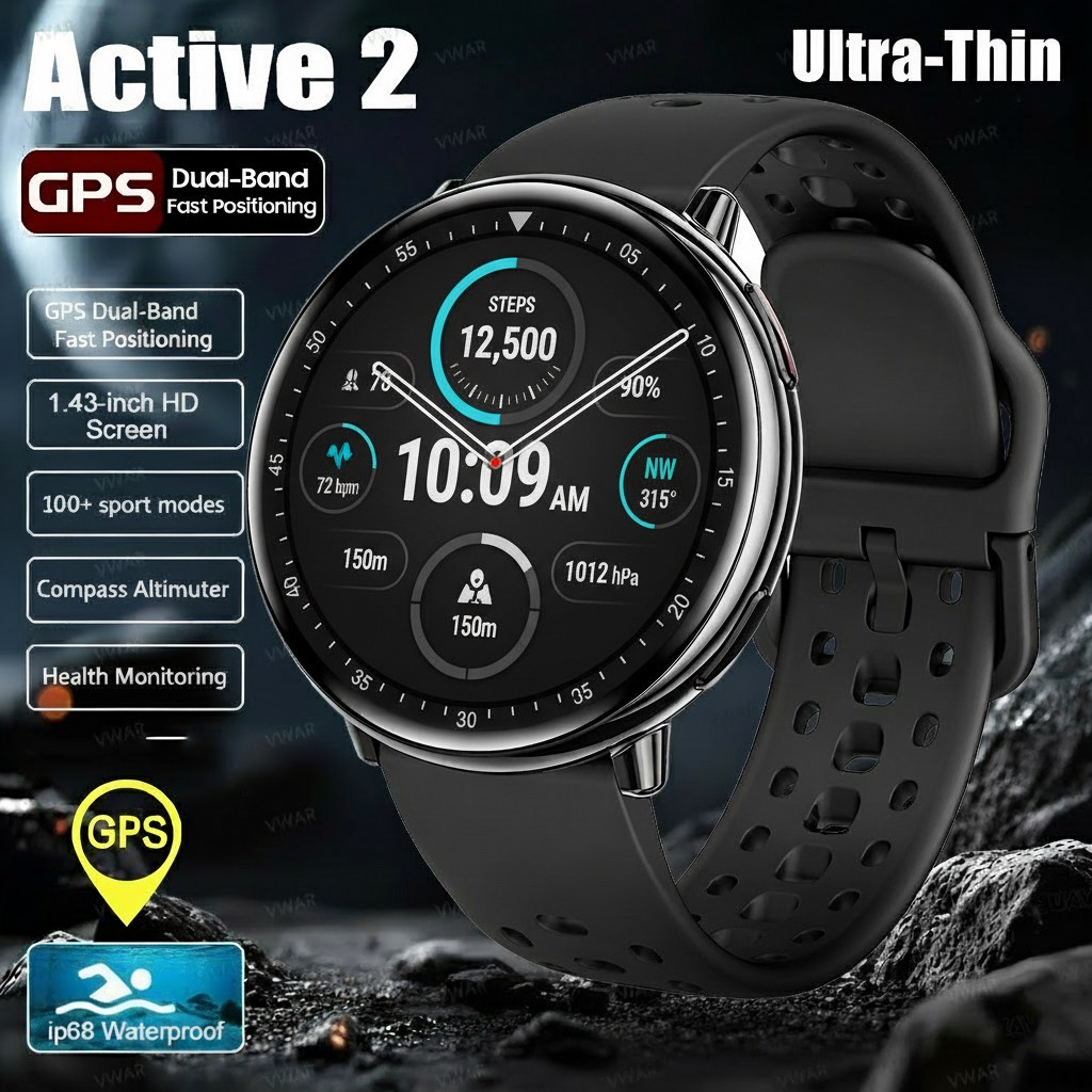 Smartwatch Samsung Watches For Men - สมาร์ทวอทช์รุ่นใหม่ปี 2025 แอคทีฟ 2 พร้อม GPS