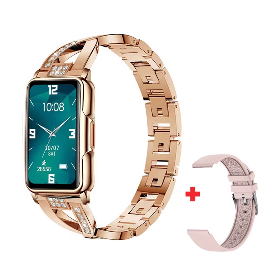 Smartwatch Luxury Watches For Women - นาฬิกาสมาร์ทวอทช์ผู้หญิง หรูหรา ประดับเพชร วัดอัตราการเต้นของหัวใจ ติดตามการออกกำลังกาย ใช้งานได้กับโทรศัพท์