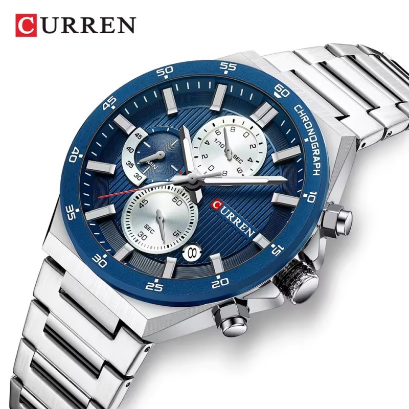 Smartwatch Luxury Watches For Women - CURREN 8481 นาฬิกาควอทซ์สุดหรูนาฬิกาข้อมือปฏิทินกันน้ำสำหรับทั้งชายและหญิง, นาฬิกาสปอร์ตหกเข็มสำหรับนักธุรกิจ