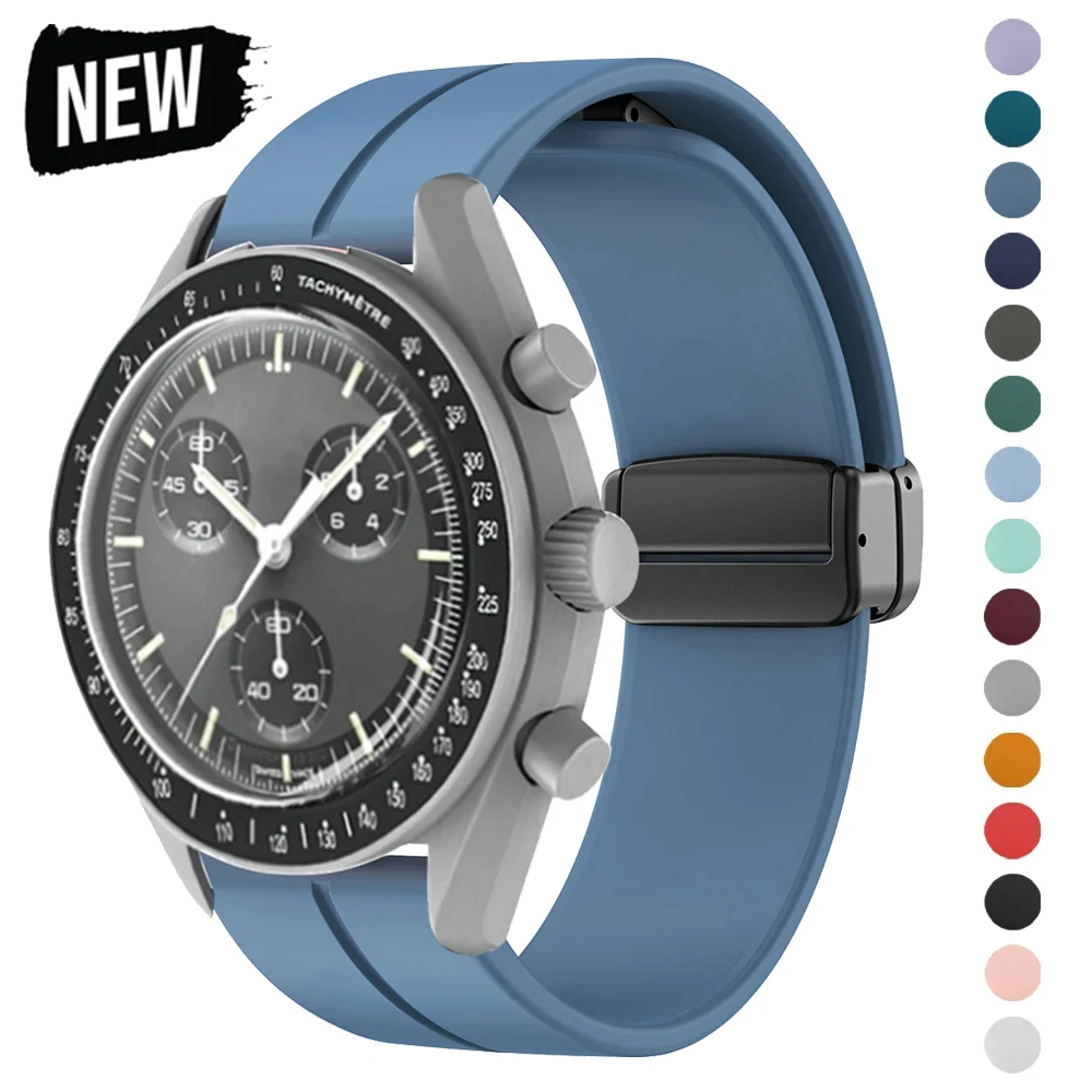Watches Omega - สายซิลิโคนสำหรับ Omega x นาฬิการ่วม Moonswatch Planet