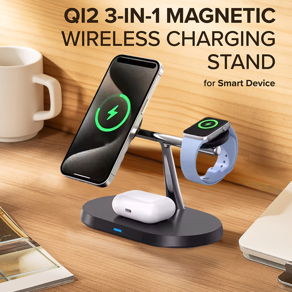 แท่นชาร์จไร้สายแม่เหล็ก 3 in 1 - Smartwatch Watches For Iphone บทวิจารณ์และราคา