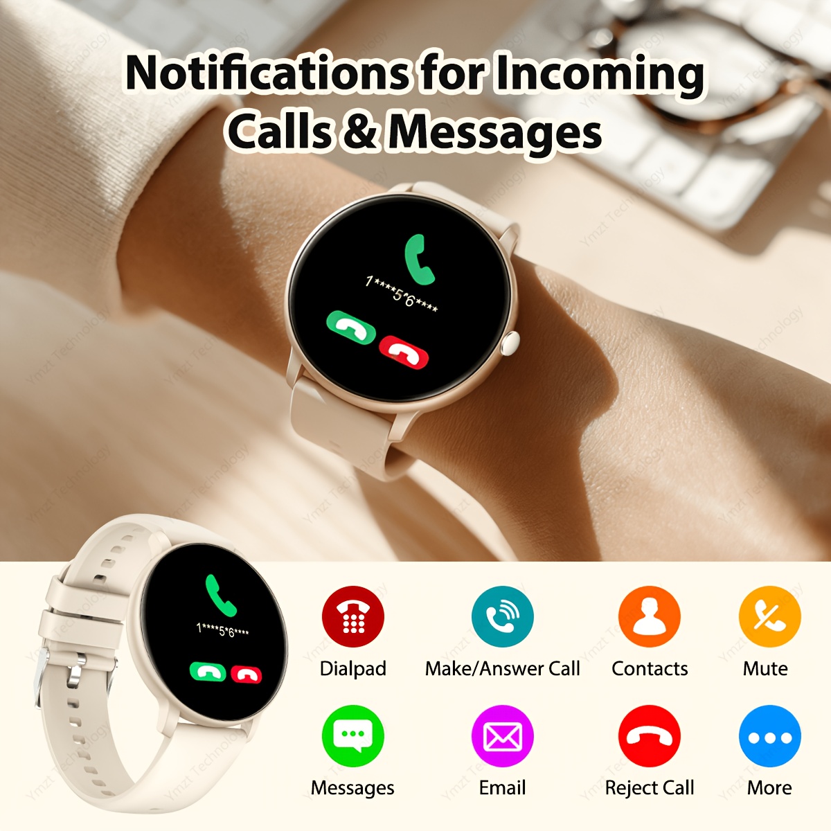 สมาร์ทวอทช์ New Departure 2025 - Smartwatch Watches That Connect To Iphone บทวิจารณ์และราคา
