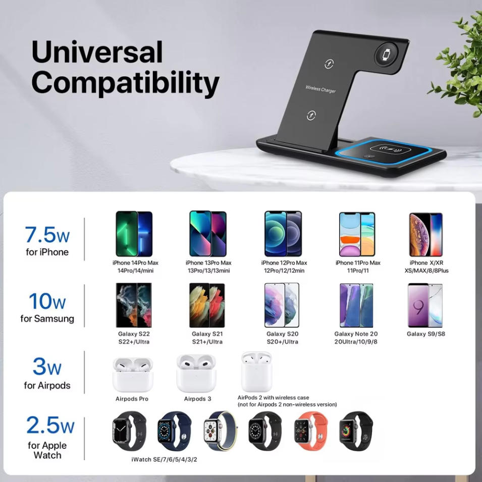 แท่นชาร์จไร้สายแบบพับได้ 3 in  - Watch 7 Smartwatch Iphone บทวิจารณ์และราคา