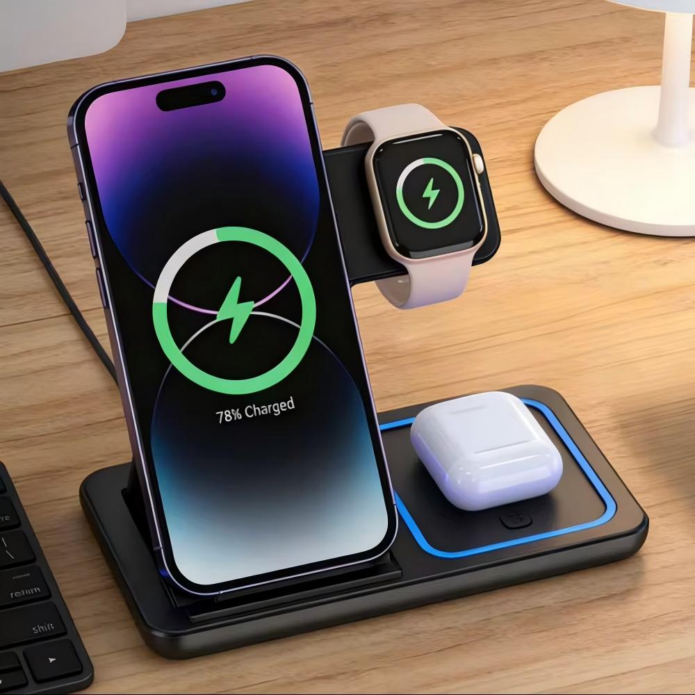 แท่นชาร์จไร้สายแบบพับได้ 3 in  - Watch 7 Smartwatch Iphone บทวิจารณ์และราคา