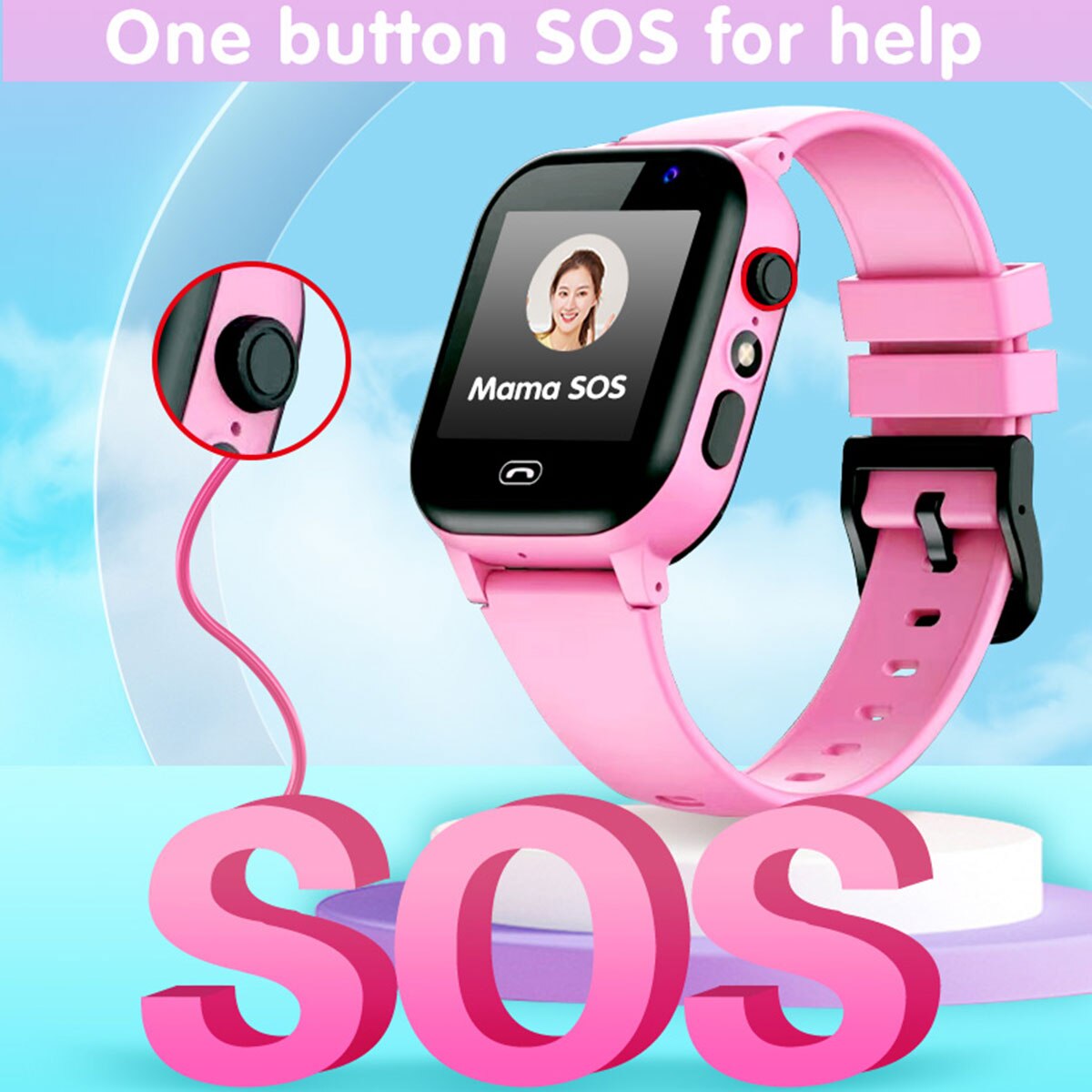 สมาร์ทวอท์ชสำหรับเด็ก SOS Call - Smartwatch Watches For Kid Boy Waterproof บทวิจารณ์และราคา