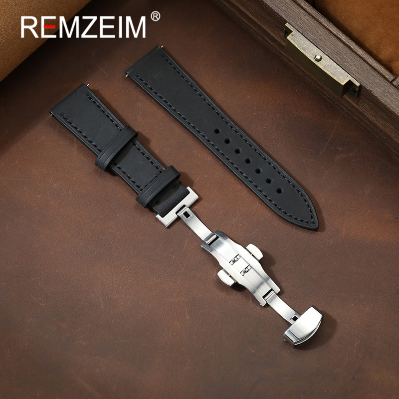 สายนาฬิกาหนังแท้ลาย Crazy Hors - Smartwatch Vintage Watches For Women บทวิจารณ์และราคา
