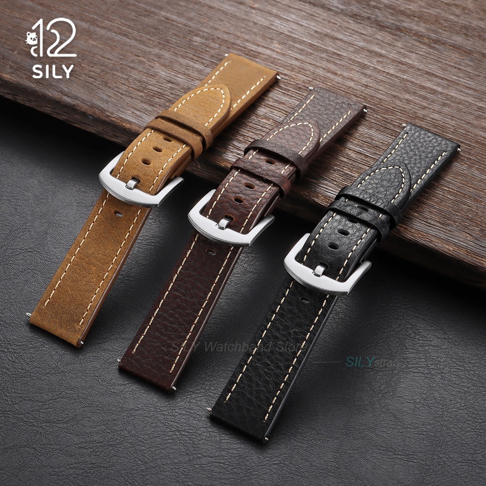 สายนาฬิกาหนังวัวแท้ขนาด 20/22  - Smartwatch Vintage Watches For Women บทวิจารณ์และราคา