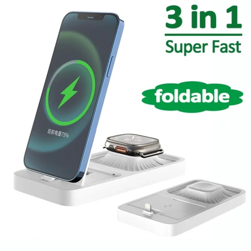 แท่นชาร์จไร้สาย 3 in 1 พร้อมระ - Smartwatch Watches For Iphone บทวิจารณ์และราคา