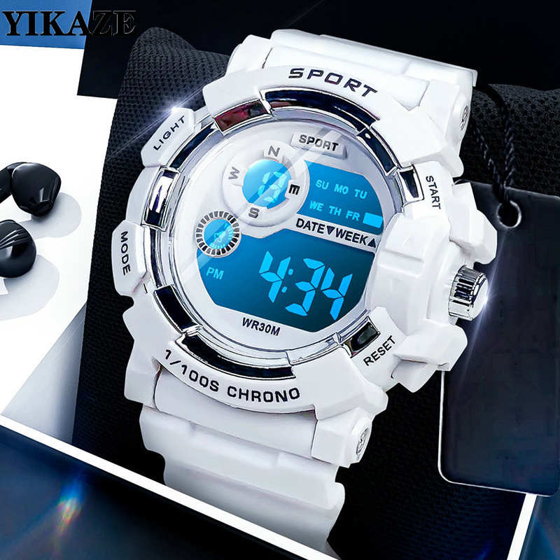 YIKAZE นาฬิกาเด็กแฟชั่นนาฬิกาป - Smartwatch Digital Watches For Kid Boy With Alarm บทวิจารณ์และราคา