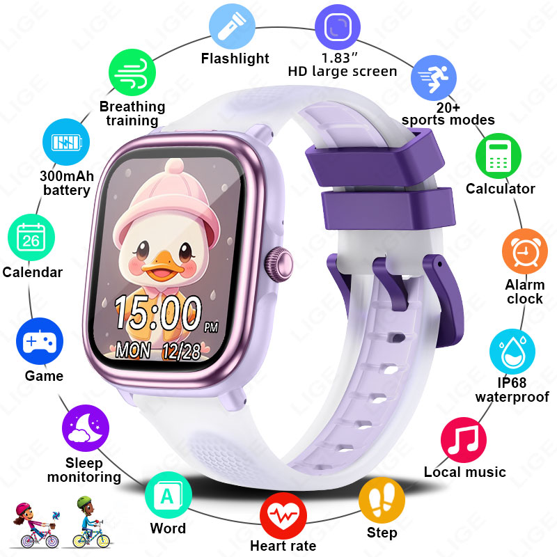LIGE 2026 นาฬิกาอัจฉริยะสำหรับ - Smartwatch Watches For Kid Boy Waterproof บทวิจารณ์และราคา