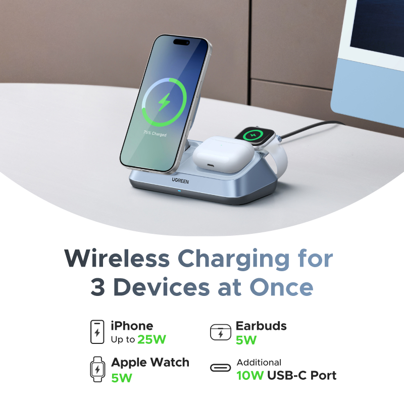 แท่นชาร์จไร้สายแม่เหล็ก UGREEN - Smartwatch Watches For Iphone บทวิจารณ์และราคา
