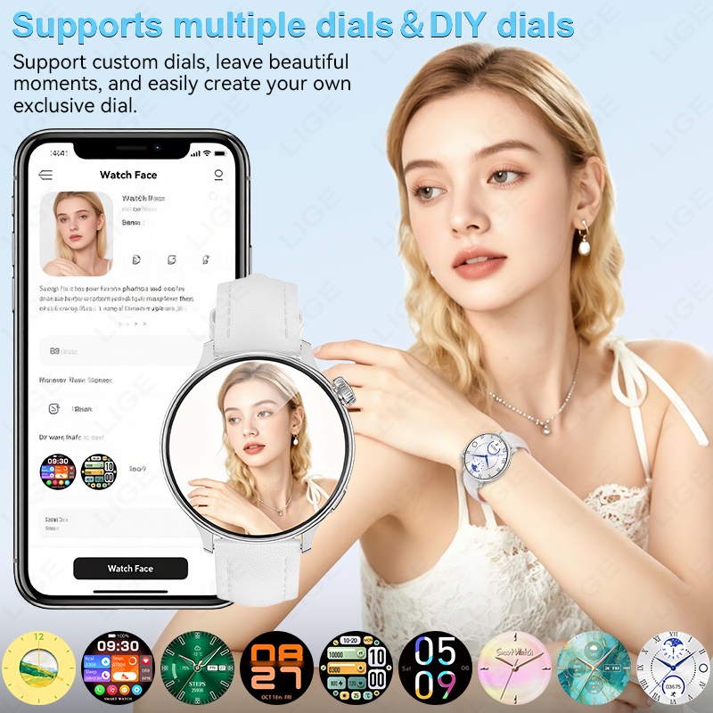 LIGE นาฬิกาอัจฉริยะสำหรับผู้หญ - Smartwatch Luxury Watches For Women บทวิจารณ์และราคา