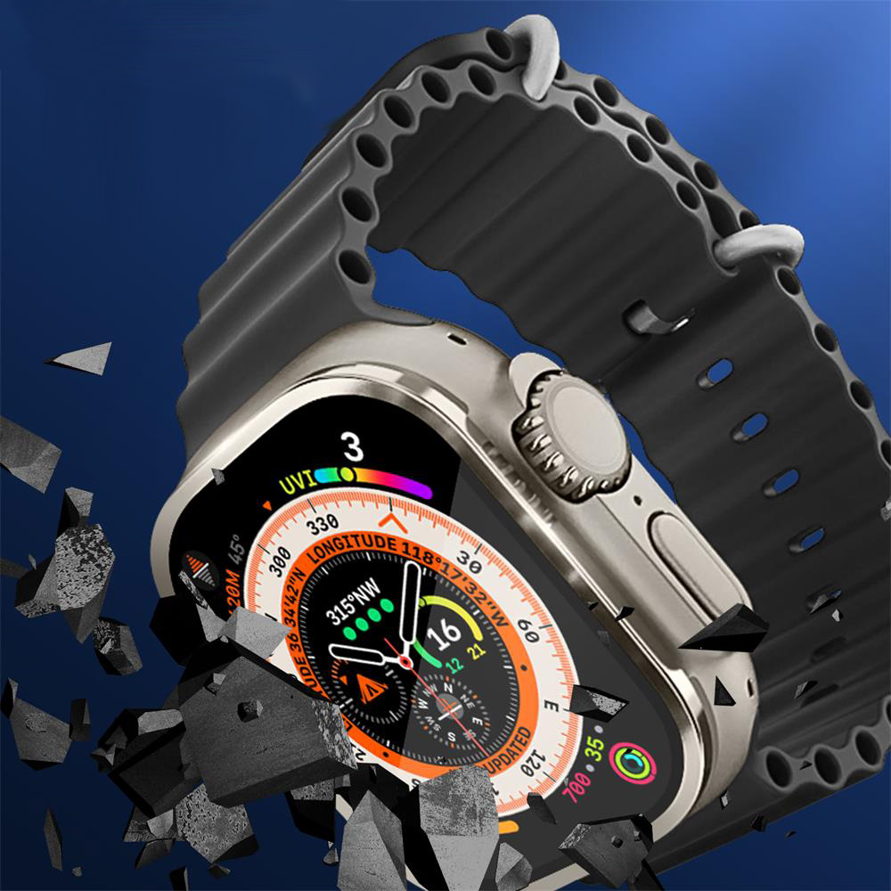 กันชนโลหะ + กระจกนิรภัยสําหรับ - Apple Watch Band บทวิจารณ์และราคา