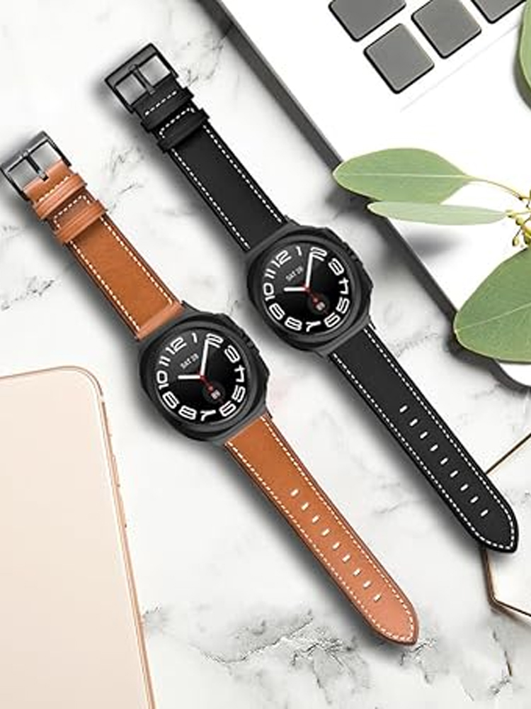 สายหนังแท้สำหรับนาฬิกา Samsung - Smartwatch Samsung Watches For Men บทวิจารณ์และราคา