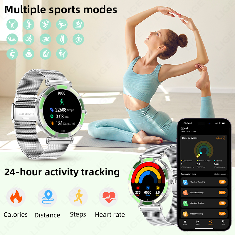 LIGE นาฬิกาสมาร์ทวอทช์หรูหราสำ - Smartwatch Luxury Watches For Women บทวิจารณ์และราคา