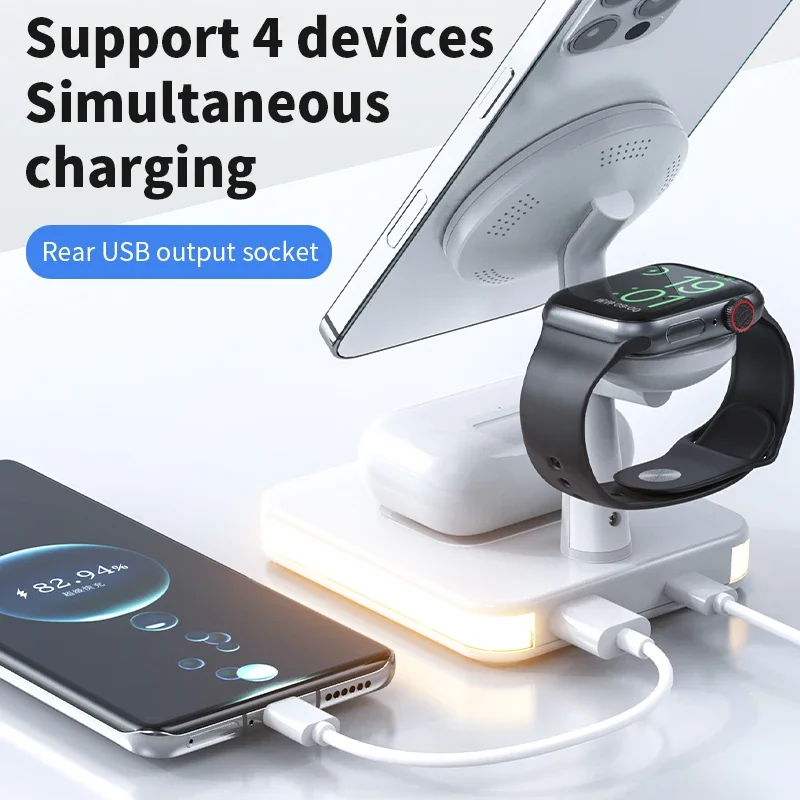 แท่นชาร์จไร้สายแม่เหล็ก 3 in 1 - Smartwatch Watches For Iphone บทวิจารณ์และราคา
