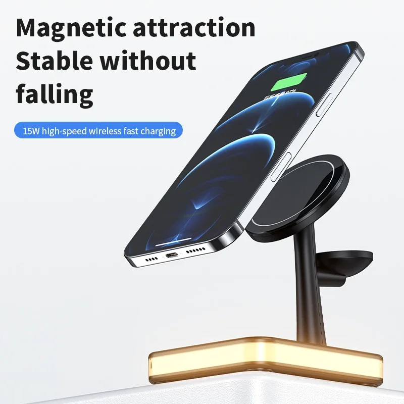 แท่นชาร์จไร้สายแม่เหล็ก 3 in 1 - Smartwatch Watches For Iphone บทวิจารณ์และราคา