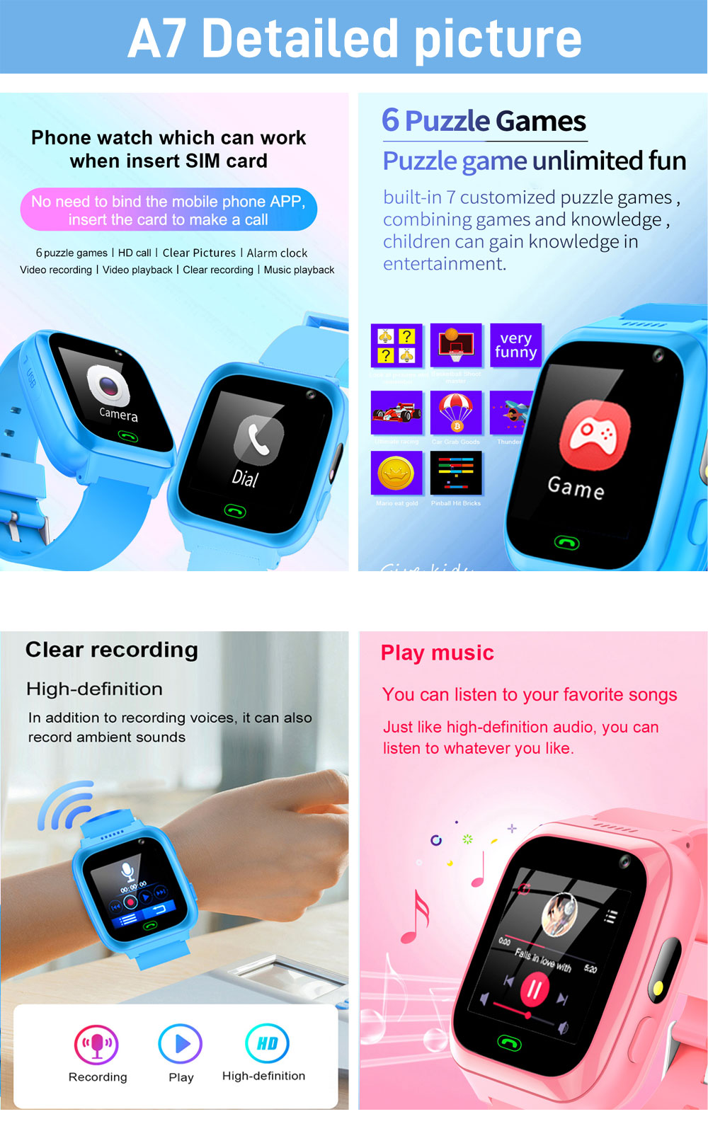 2G 4G เด็กสมาร์ทนาฬิกาโทรศัพท์ - Smartwatch Watches For Kid Boy Waterproof บทวิจารณ์และราคา