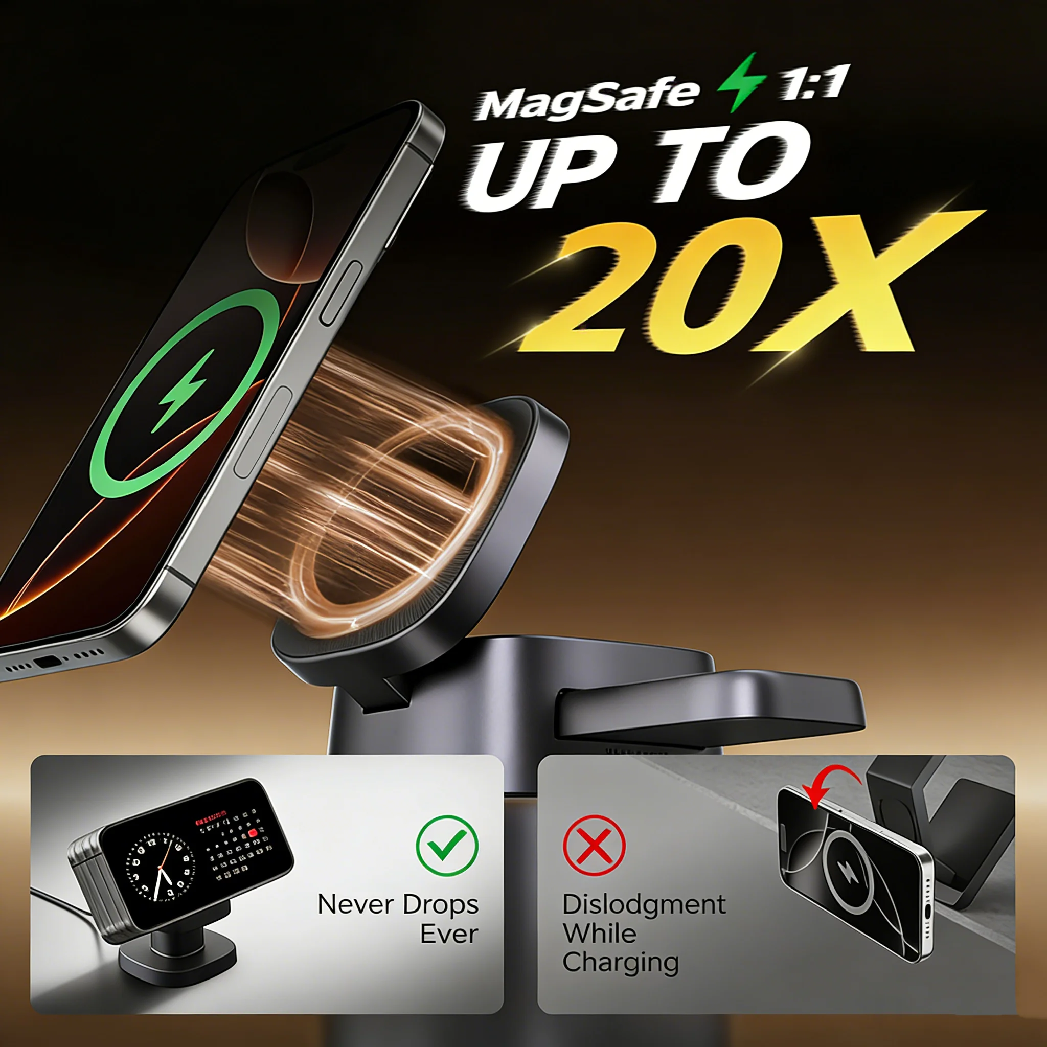 แท่นชาร์จไร้สาย TIMESS Night L - Smartwatch Watches For Iphone บทวิจารณ์และราคา