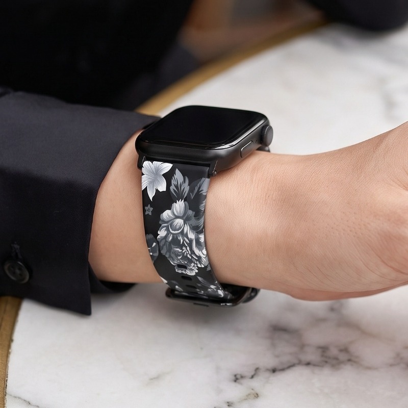สายนาฬิกาซิลิโคนลายดอกไม้สไตล์ - Smartwatch Vintage Watches For Women บทวิจารณ์และราคา